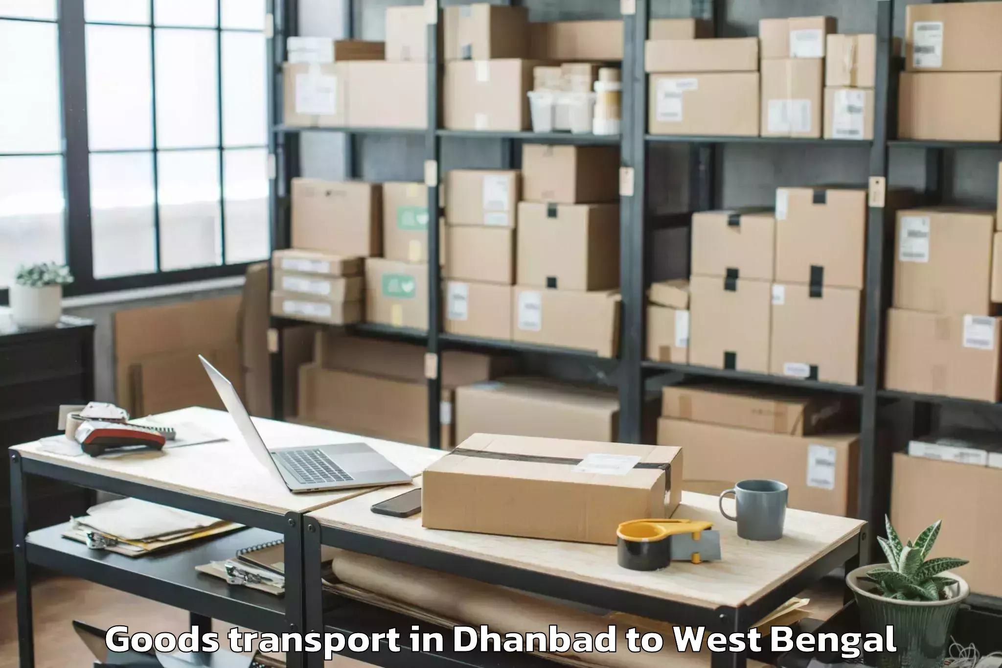 Top Dhanbad to Santipur Goods Transport Available